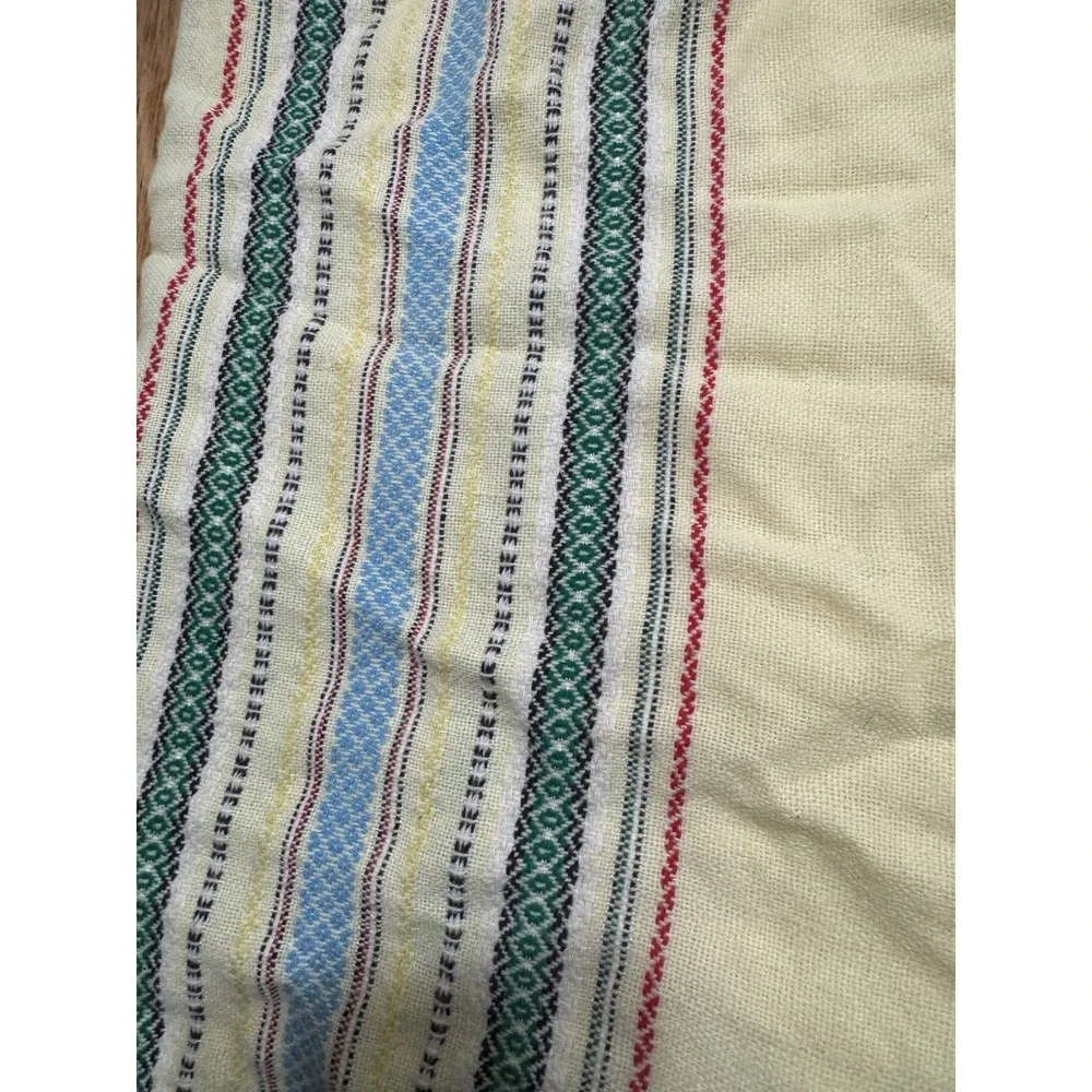 Vintage Yellow Wool Table Runner